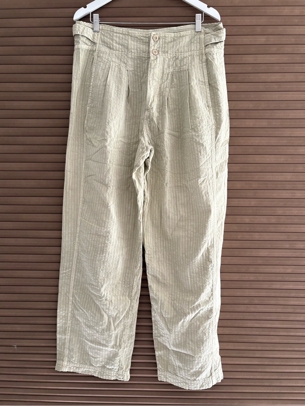 Free People Wide Leg Pants in Light Olive